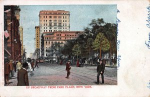 Up Broadway from Park Place, Manhattan, New York City, N.Y., Used in 1906