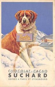 Chocolat Cacao Suchard Advertising Unused big stain on card