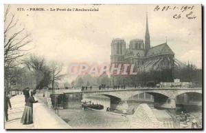 Paris Postcard Old Bridge of & # 39archeveche