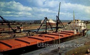 General View of Soo Locks in Sault Ste Marie, Michigan