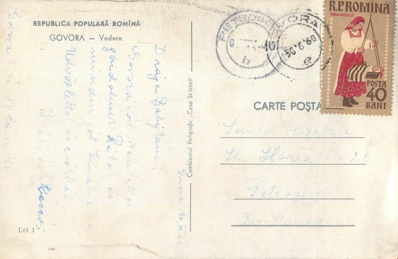 Govora vedere Romania carte postala 