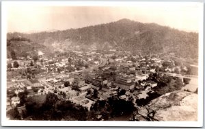 Alaska Town Aerial View River RPPC Photo Mountains Vintage Postcard