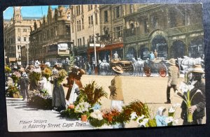 Mint Color picture Postcard South Africa Flowers Seller Adderley St Cape Town