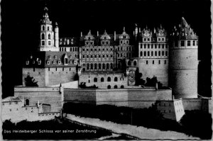 Postcard Germany Heidelberg Castle before its destruction