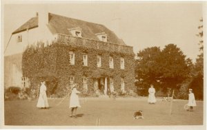 Alresford Ladies Tennis Hampshire Claude Hunt Real Photo Old Postcard