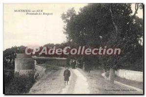 Postcard Old Montreuil Sur Mer Promenade Des Remparts