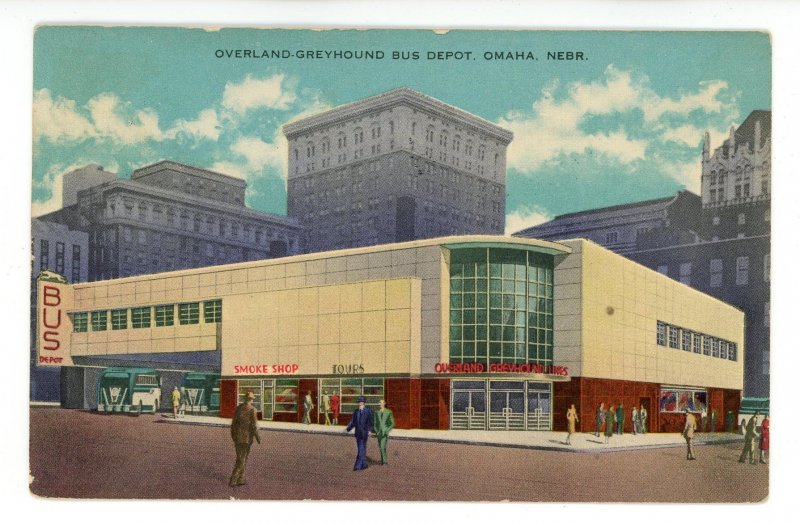 NE - Omaha. Overland Greyhound Bus Depot