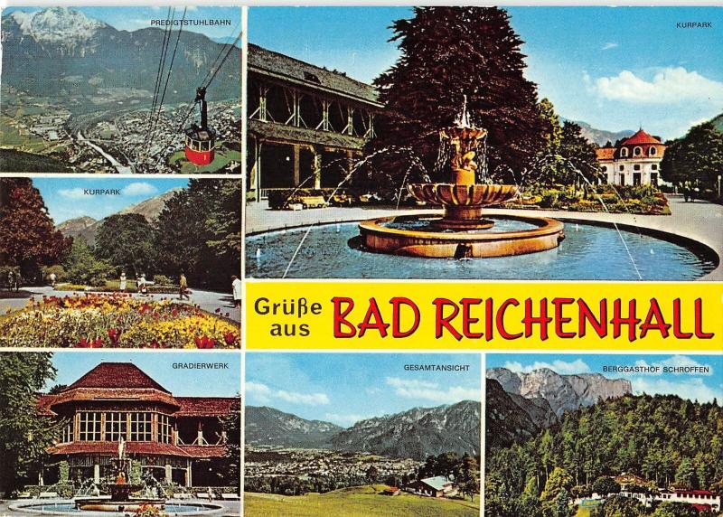 GG13430 Gruesse aus Bad Reichenhall, Kurpark Gradierwerk Berggasthof Schroffen