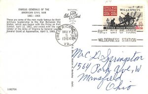 Famous generals of the American Civil War 1861 - 1865, USA Civil War Postcard