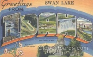 Swan Lake, Idaho, USA Large Letter Town Unused 