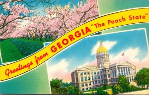 Georgia Greetings From The Peach State Split View Peach Blossom Time