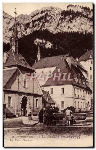 Old Postcard Convent Of The Grande Chartreuse The Court & # 39honneur