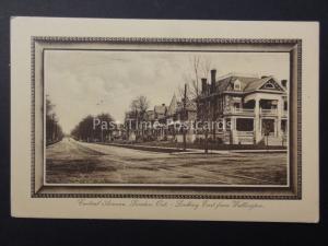 Canada LONDON Ontario CENTRAL AVENUE Looking East from Wellington - Old Tucks PC