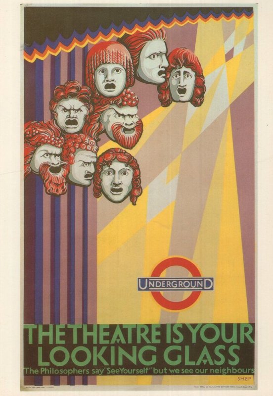 The Theatre Is Your Looking Glass 1927 Poster Advert Postcard