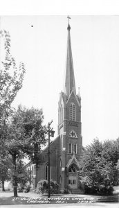 J48/ Chenoa Illinois RPPC Postcard c1940s St Joseph's Catholic Church 368