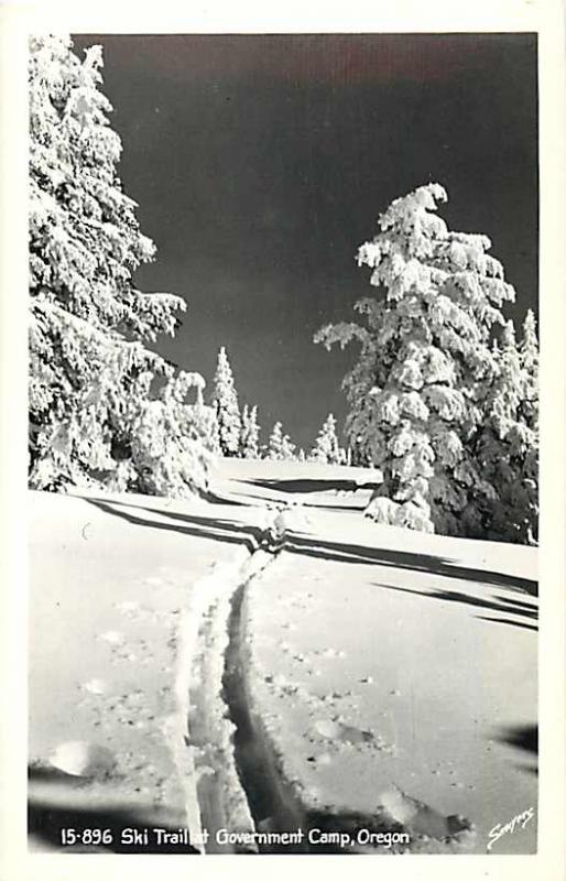 Ski Trail, Government Camp, Oregon, OR, Kodak Paper Real Photo