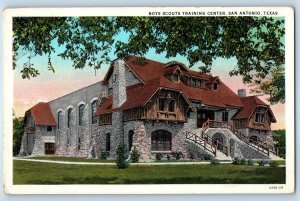1920 San Antonio Texas TX Vintage Postcard Boys Scouts Training Center Building