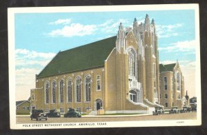 AMARILLO TEXAS POLK STREET METHODIST CHURCH VINTAGE POSTCARD