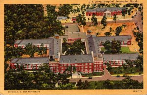 Florida Pensacola  U S Naval Hospital Curteich