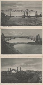Hochbrucke Levensau Rendsburg Bridge German 3x Old Postcard s