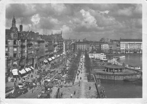 Lot329 hamburg jungfernstieg germany tram ship real photo tramway