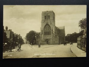 Shropshire SHREWSBURY Abbey Church - Old RP Postcard by Derwent WHS