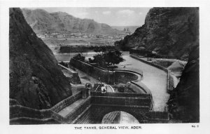 RPPC THE TANKS GENERAL VIEW ADEN YEMEN MIDDLE EAST REAL PHOTO POSTCARD