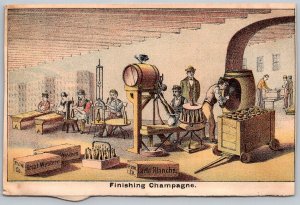c1875 Pleasant Valley Wine Rheims NY Finishing Champagne Victorian Trade Card