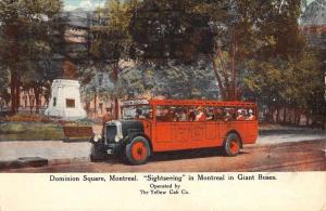 Dominion Square Montreal Sightseeing Bus Street View Antique Postcard K60999