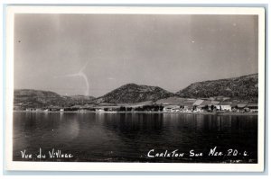 c1940's Village View Carleton Sur Mer Quebec Canada RPPC Photo Postcard