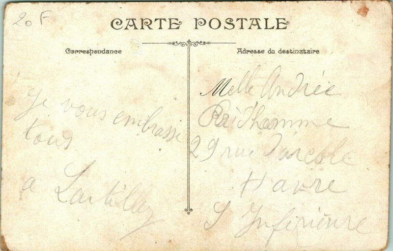 Vtg Tarjeta Postal 1910s París France Gare Quai D'Orsay Estación De Agua