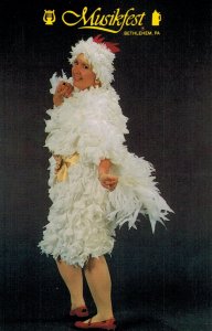 Musikfest Chicken Patricia Holetz goodwill ambassador Bethlehem PA Postcard