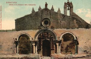 Vintage Postcard 1910's Chiesa di S. Giovanni delle Catacombe Siracusa Italy IT