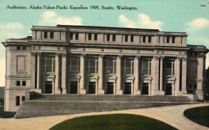 Vintage Postcard Auditorium Alaska Yukon Pacific Exposition Seattle Washington