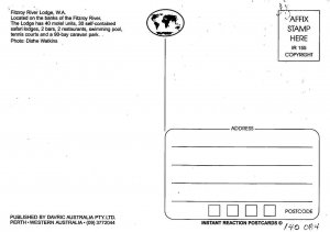 Fitzroy Crossing, Australia  FITZROY RIVER LODGE & CARAVAN PARK  4X6 Postcard