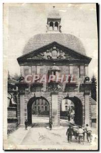 Old Postcard Langres Porte Des Moulins