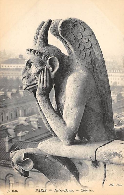 Paris Notre Dame Gargoyle Unused 