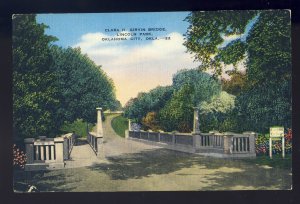 Oklahoma City, Oklahoma/OK Postcard, Girvin Bridge, Lincoln Park