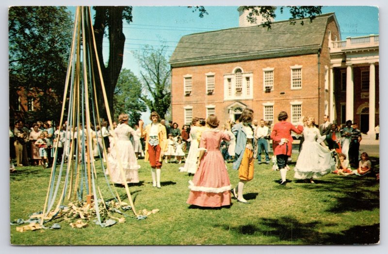 Delaware~Dover Days @ Old State House~People In Colonial Garb~Chrome Postcard