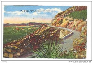 Scenic Highway Around Mount Franklin High Above The City Of El Paso, Texas, P...