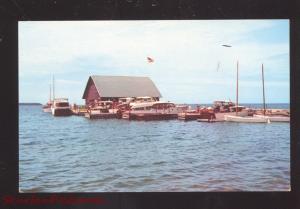 EPHRAIM DOOR COUNTY WISCONSIN ANDERSON BOAT DOCK VINTAGE POSTCARD