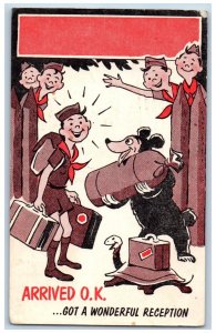 Griswold Iowa IA Postcard Boy Scout Camp Get A Wonderful Reception 1960 Vintage