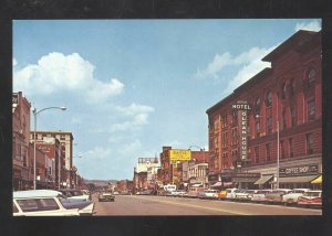 OLEAN NEW YORK NY DOWNTOWN STREET SCENE OLD CARS STORES VINTAGE POSTCARD