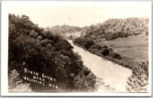 1914 River Scenen Near Valentine Nebraska NB Mountain Posted Postcard