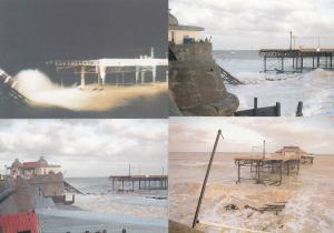 Cromer Pier Disaster Full Set of 8 Rare Norfolk Postcard s