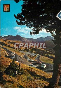 Postcard Modern Valls Andorra Laces of the road from the Port of Envalira bas...