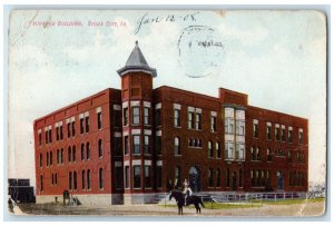 1908 Exchange Building Horse Sioux City Iowa IA, Dakota Nebraska NE Postcard