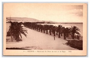 Boulevard du Front de mer et la Plage  Bizerte Tunisia  UNP DB Postcard Q25