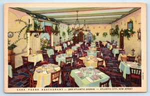 ATLANTIC CITY, New Jersey NJ ~ Roadside CASA PEDRO RESTAURANT c1930s Postcard