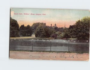 Postcard Swan Lake, Soldiers' Home, Dayton, Ohio